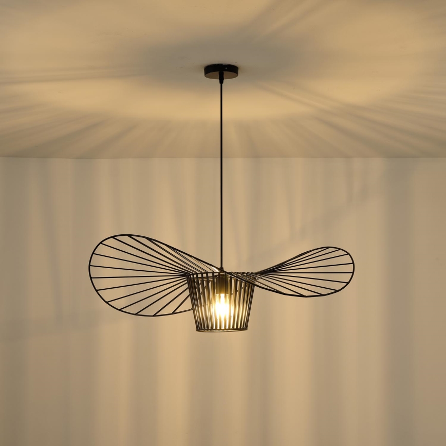 Kattokruunu johdossa OGGI 1xE27/40W/230V halkaisija 80 cm musta