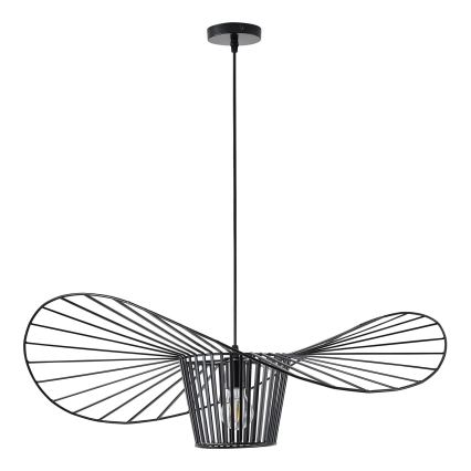Kattokruunu johdossa OGGI 1xE27/40W/230V halkaisija 80 cm musta