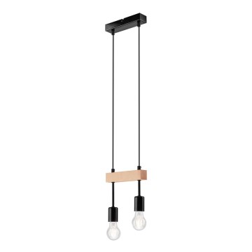 Kattokruunu johdossa ORAZIO 2xE27/60W/230V pyökki - FSC sertifioitu
