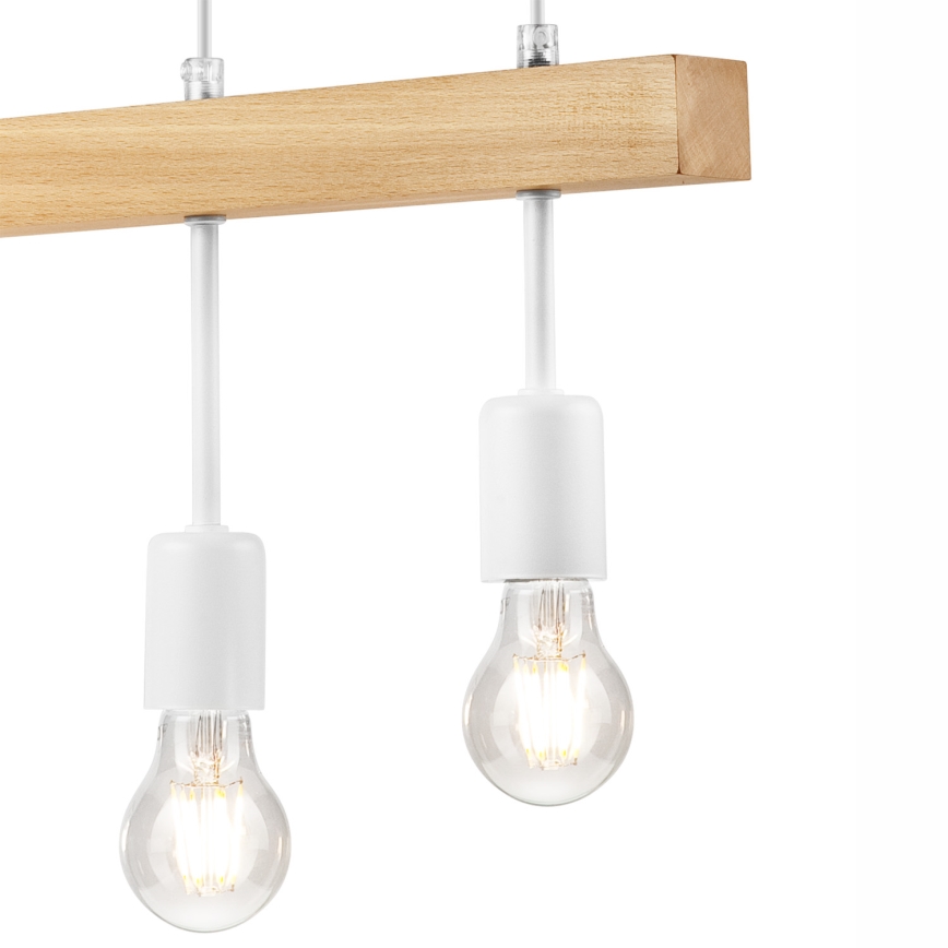 Kattokruunu johdossa ORAZIO 4xE27/60W/230V pyökki - FSC sertifioitu