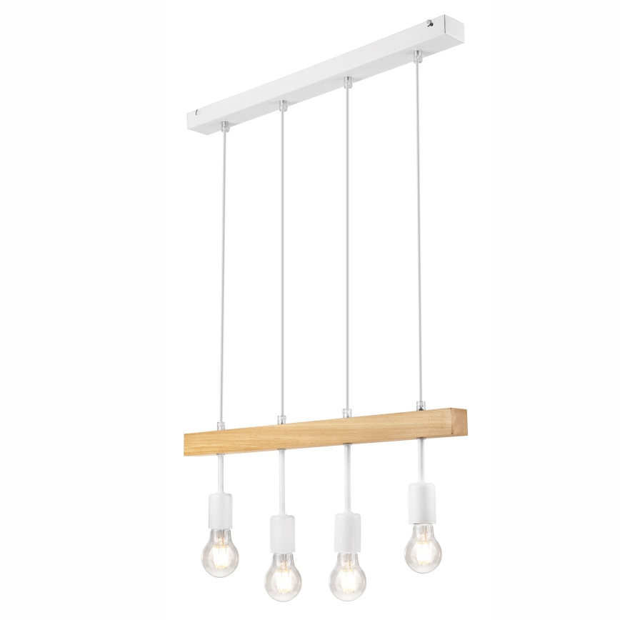 Kattokruunu johdossa ORAZIO 4xE27/60W/230V pyökki - FSC sertifioitu