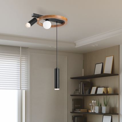 Kattokruunu johdossa OTIS 1xG9/5W/230V + 2xE27/15W/230V tammi