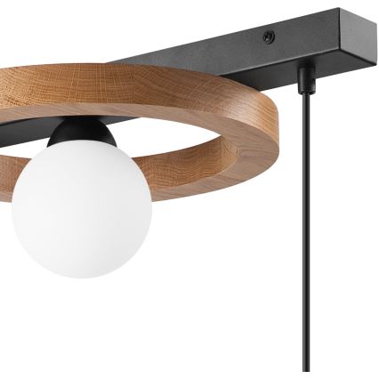 Kattokruunu johdossa OTIS 1xG9/5W/230V + 2xE27/15W/230V tammi