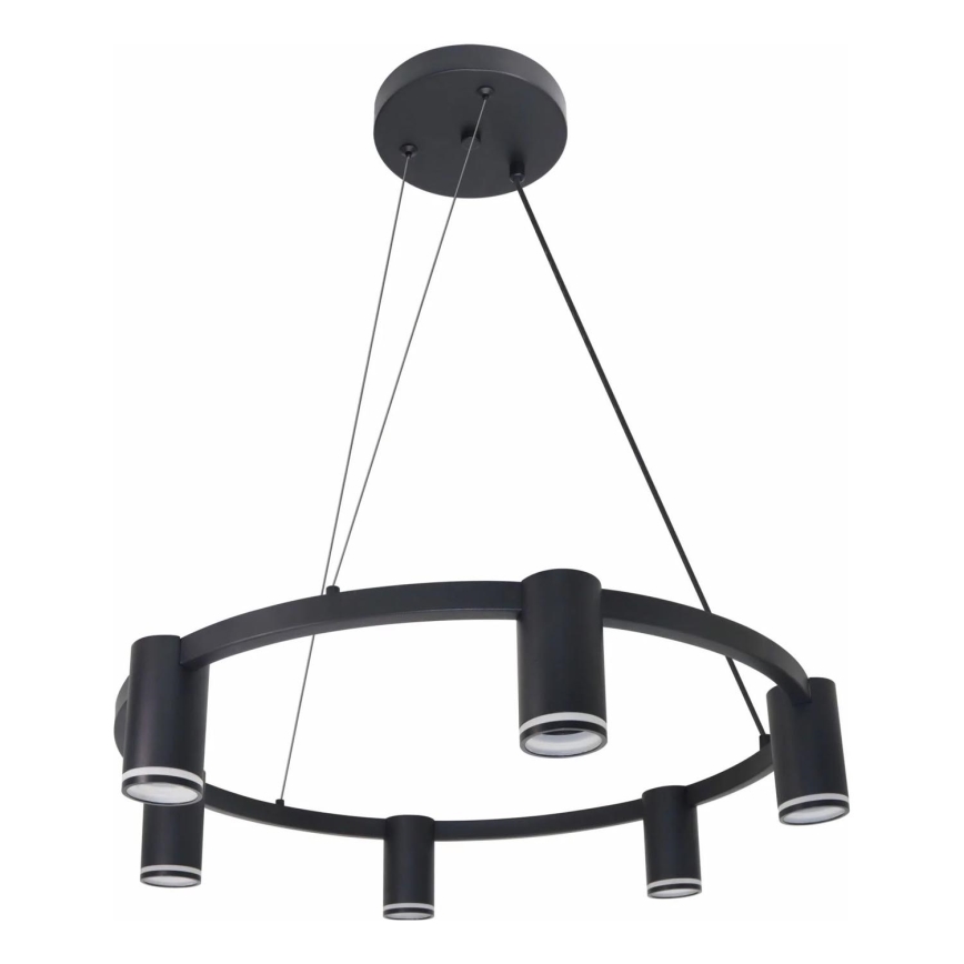Kattokruunu johdossa PARIISI 6xGU10/12W/230V musta