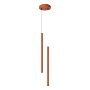 Kattokruunu johdossa PASTELO 2xG9/8W/230V punainen