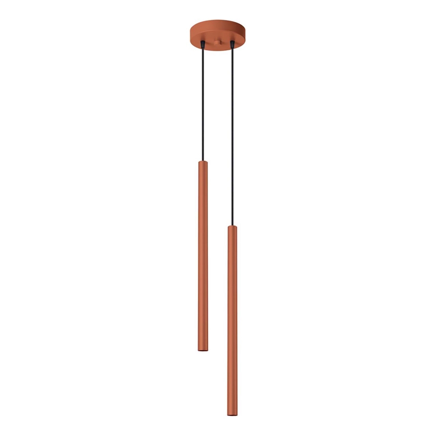 Kattokruunu johdossa PASTELO 2xG9/8W/230V punainen