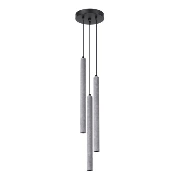 Kattokruunu johdossa PASTELO 3xG9/8W/230V betoni