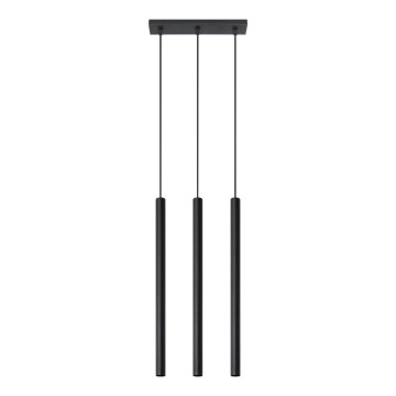 Kattokruunu johdossa PASTELO 3xG9/8W/230V musta