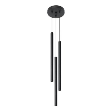 Kattokruunu johdossa PASTELO 3xG9/8W/230V musta