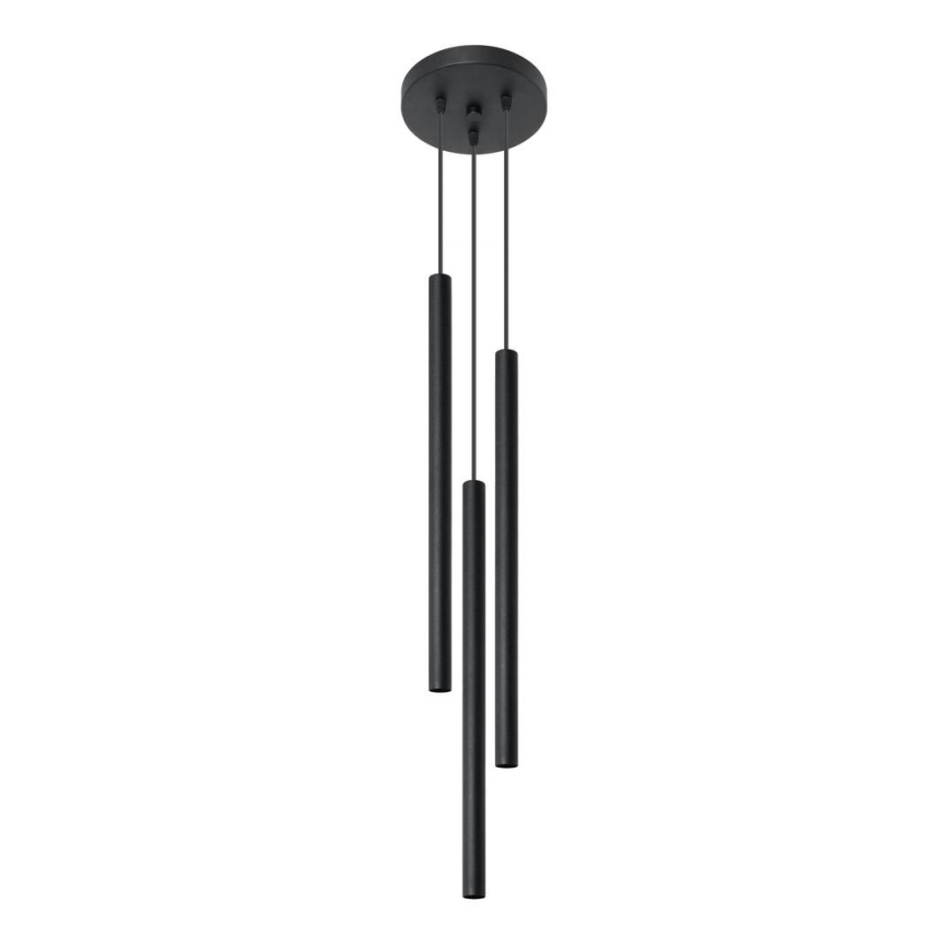 Kattokruunu johdossa PASTELO 3xG9/8W/230V musta