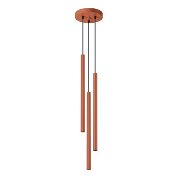 Kattokruunu johdossa PASTELO 3xG9/8W/230V punainen
