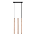 Kattokruunu johdossa PASTELO 3xG9/8W/230V pyökki