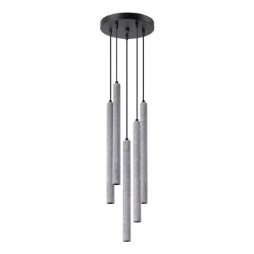 Kattokruunu johdossa PASTELO 5xG9/8W/230V betoni