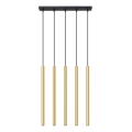 Kattokruunu johdossa PASTELO 5xG9/8W/230V kulta