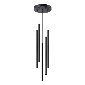 Kattokruunu johdossa PASTELO 5xG9/8W/230V musta