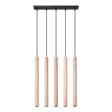 Kattokruunu johdossa PASTELO 5xG9/8W/230V pyökki