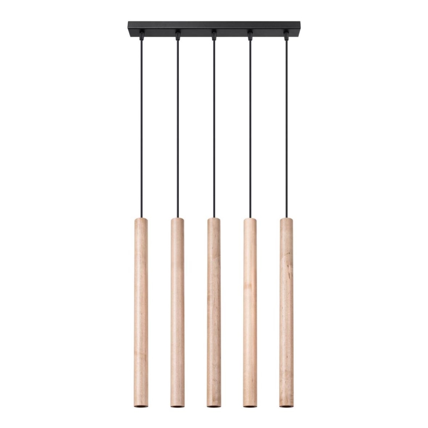 Kattokruunu johdossa PASTELO 5xG9/8W/230V pyökki