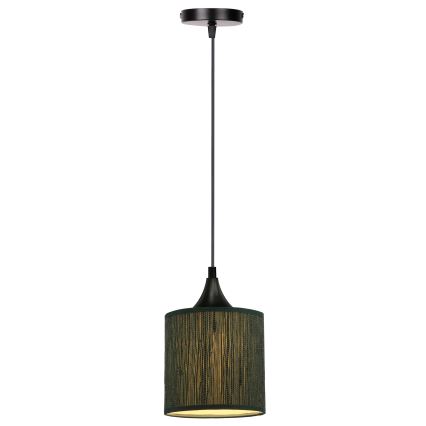 Kattokruunu johdossa PATTI 1xE27/60W/230V halkaisija 15 cm vihreä