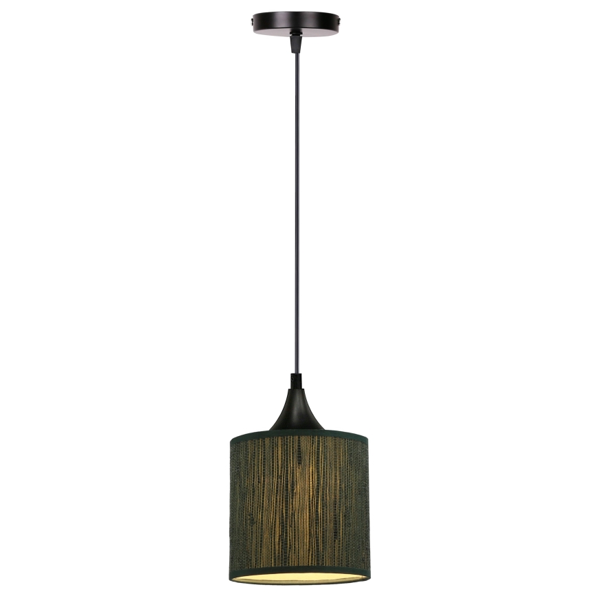 Kattokruunu johdossa PATTI 1xE27/60W/230V halkaisija 15 cm vihreä