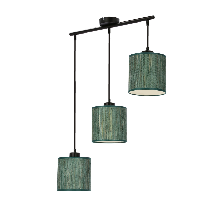 Kattokruunu johdossa PATTI 3xE27/60W/230V vihreä