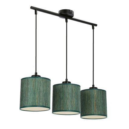 Kattokruunu johdossa PATTI 3xE27/60W/230V vihreä