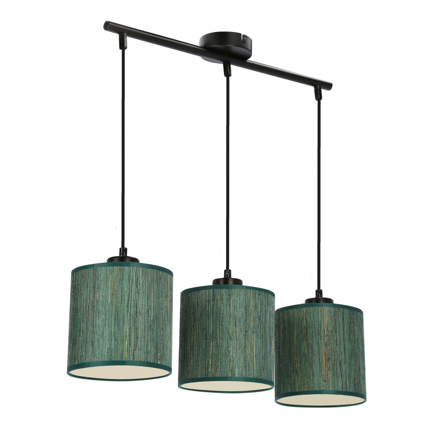 Kattokruunu johdossa PATTI 3xE27/60W/230V vihreä