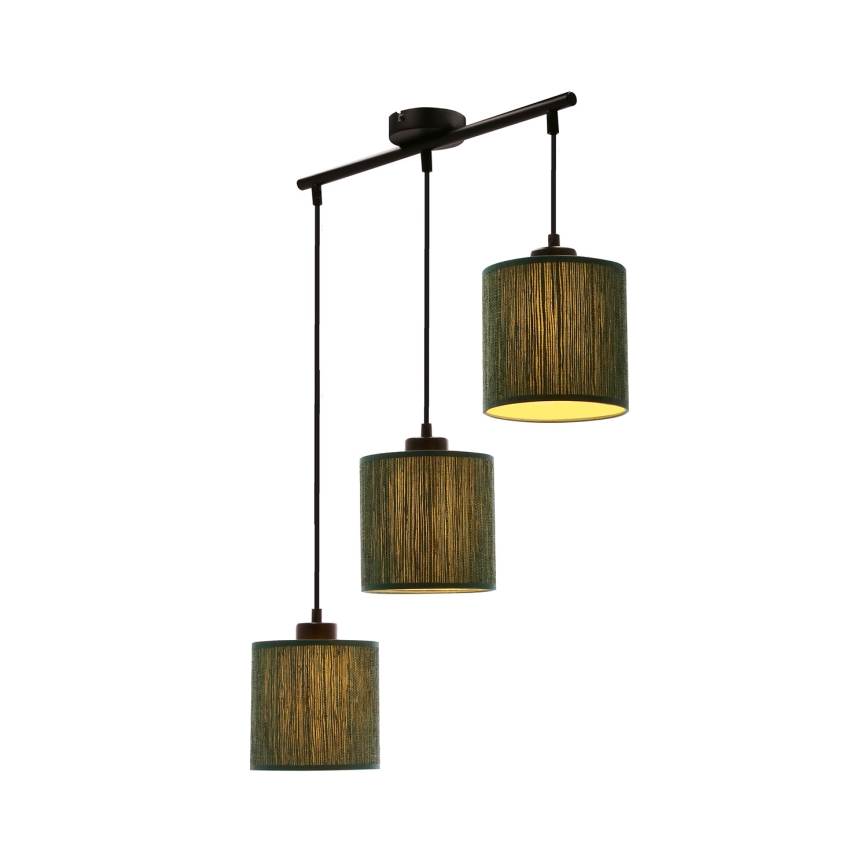 Kattokruunu johdossa PATTI 3xE27/60W/230V vihreä