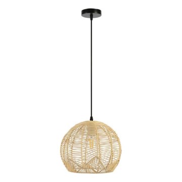Kattokruunu johdossa PELO 1xE27/40W/230V halkaisija 30 cm rottinki