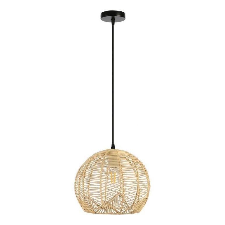 Kattokruunu johdossa PELO 1xE27/40W/230V halkaisija 30 cm rottinki