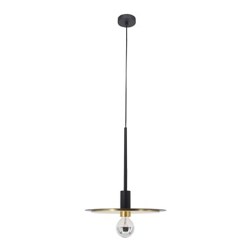 Kattokruunu johdossa PENY 1xE27/11W/230V musta/kultainen