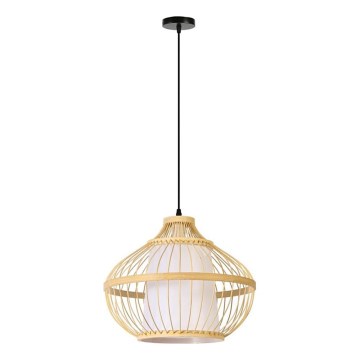 Kattokruunu johdossa PINCHOS 1xE27/40W/230V halkaisija 40 cm bambu