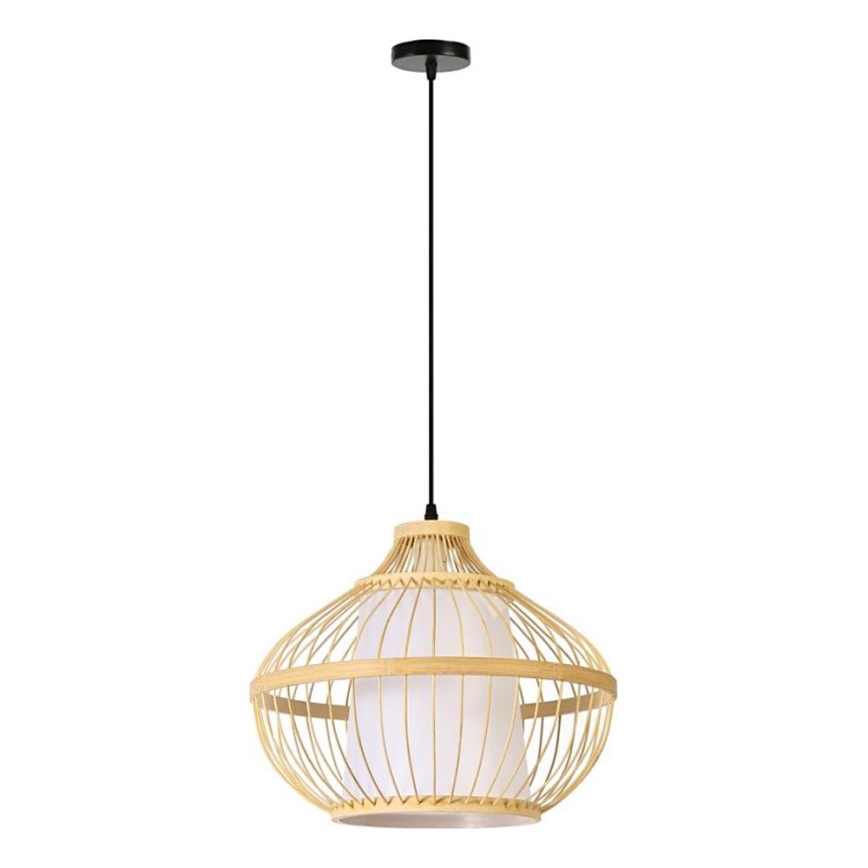 Kattokruunu johdossa PINCHOS 1xE27/40W/230V halkaisija 40 cm bambu