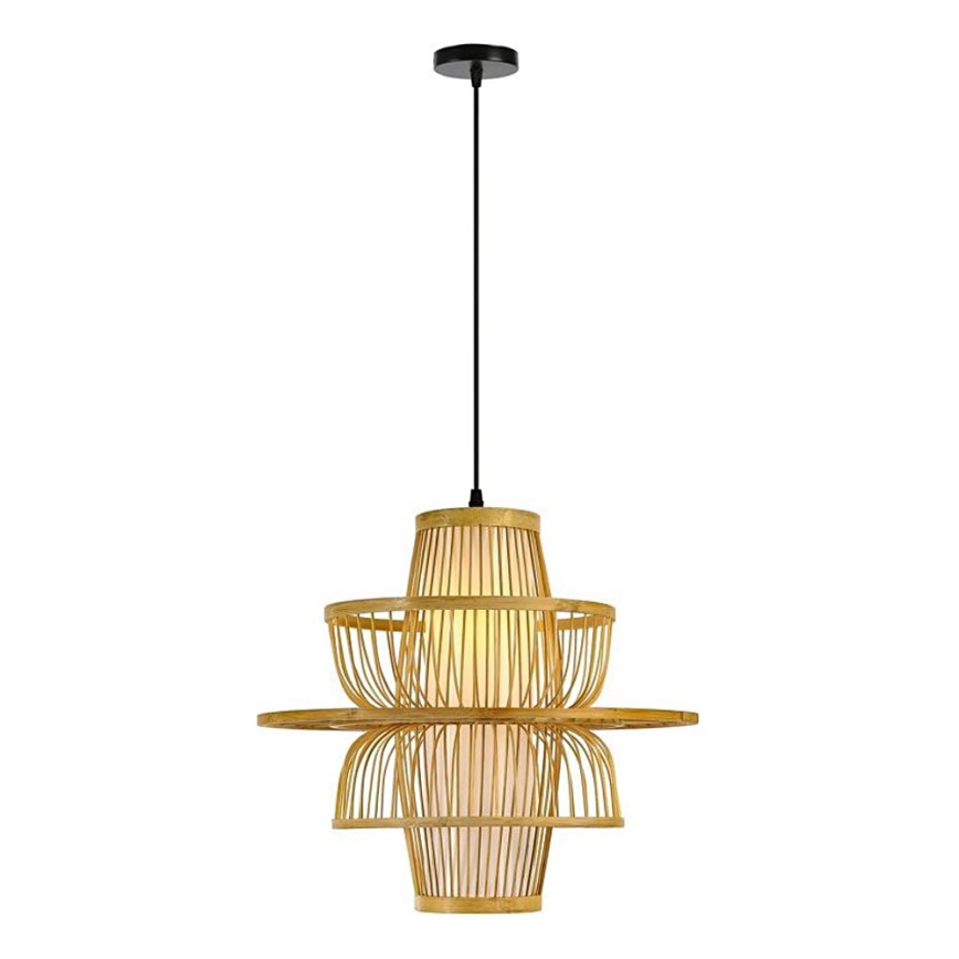 Kattokruunu johdossa PINCHOS 1xE27/40W/230V halkaisija 45 cm bambu