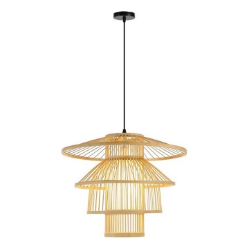 Kattokruunu johdossa PINCHOS 1xE27/40W/230V halkaisija 50 cm bambu