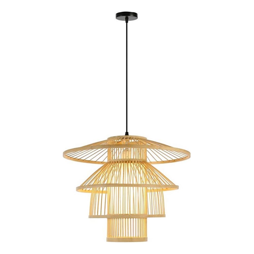 Kattokruunu johdossa PINCHOS 1xE27/40W/230V halkaisija 50 cm bambu