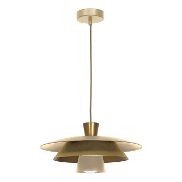 Kattokruunu johdossa PLATO 1xE27/15W/230V beige/kulta