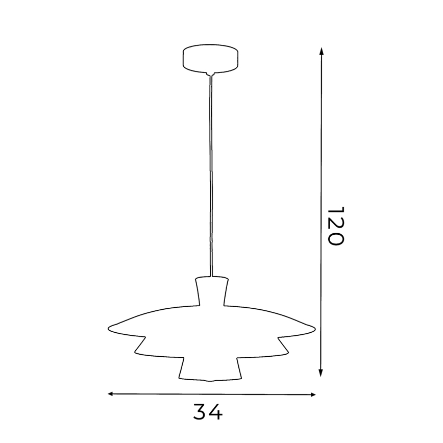 Kattokruunu johdossa PLATO 1xE27/60W/230V