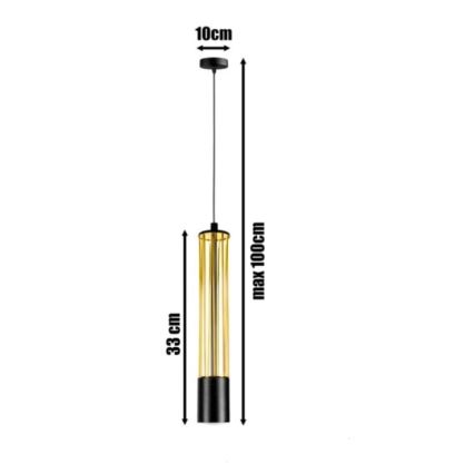 Kattokruunu johdossa PRESCOT 1xGU10/40W/230V kultainen
