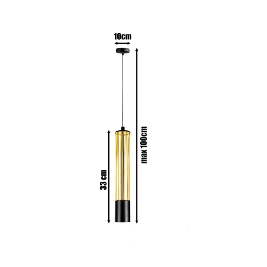Kattokruunu johdossa PRESCOT 1xGU10/40W/230V kultainen