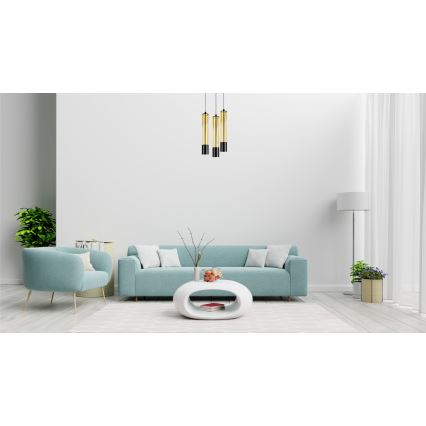 Kattokruunu johdossa PRESCOT 3xGU10/40W/230V kultainen