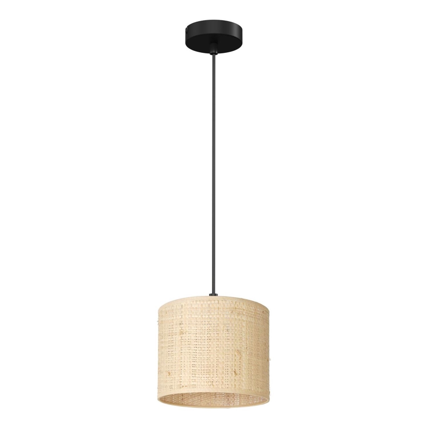 Kattokruunu johdossa RATTAN 1xE27/60W/230V d. 18 cm rottinki