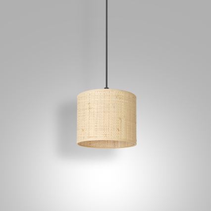 Kattokruunu johdossa RATTAN 1xE27/60W/230V d. 18 cm rottinki