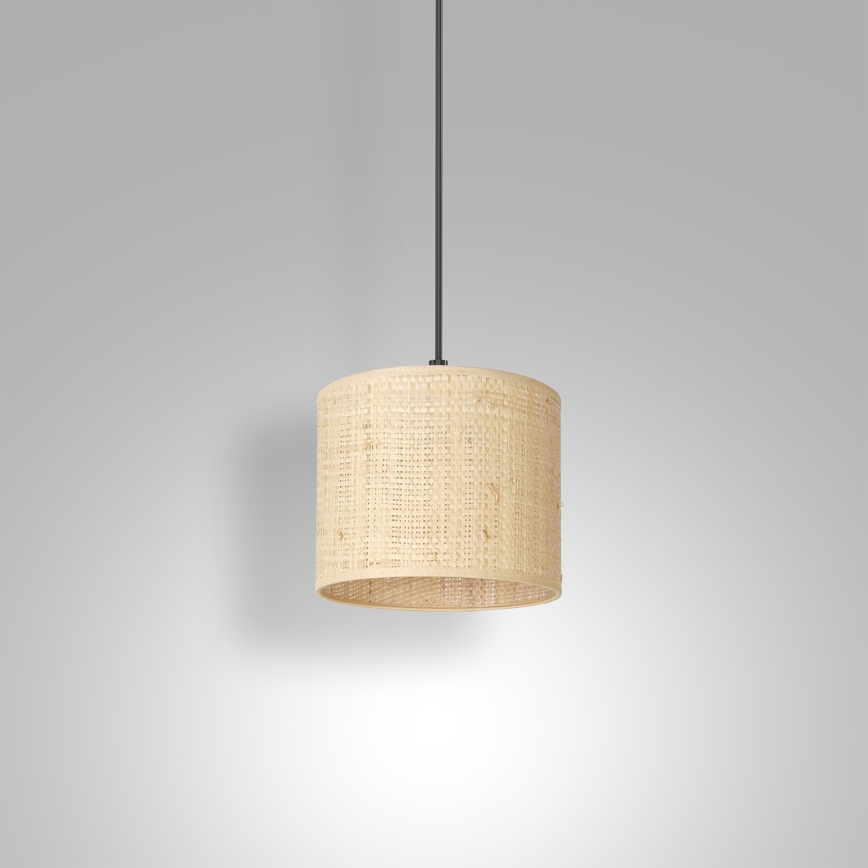 Kattokruunu johdossa RATTAN 1xE27/60W/230V d. 18 cm rottinki