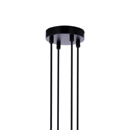 Kattokruunu johdossa RENO 4xE27/40W/230V musta/ruskea