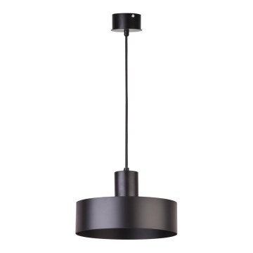 Kattokruunu johdossa RIF 1xE27/60W/230V d. 25 cm musta