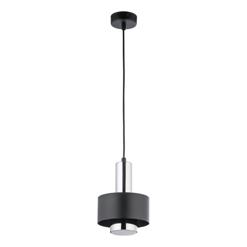 Kattokruunu johdossa RIF LUX 1xGX53/12W/230V halkaisija 15 cm musta/kiiltävä kromi