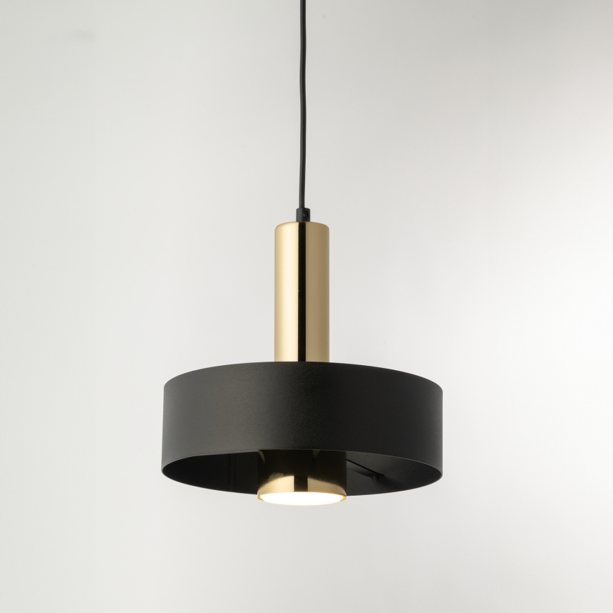 Kattokruunu johdossa RIF LUX 1xGX53/12W/230V halkaisija 25 cm musta/kulta