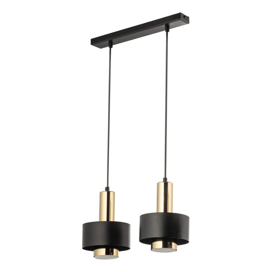 Kattokruunu johdossa RIF LUX 2xGX53/12W/230V musta/kulta
