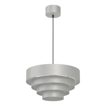 Kattokruunu johdossa RINGS 1xE27/15W/230V kiiltävä kromi