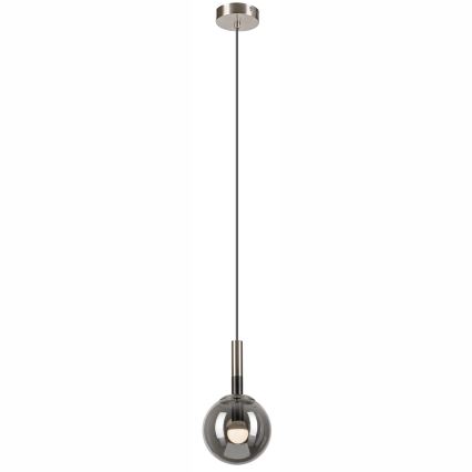 Kattokruunu johdossa ROLLO 1xE14/5W/230V mattakromi/savuinen